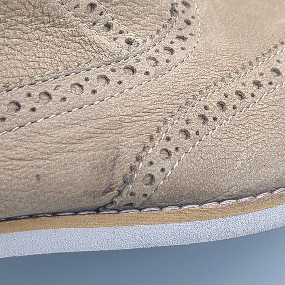 Cole Haan Alisa Oxford Suede Wingtips tan suede brogue lace up womens size 9 - Picture 7 of 9